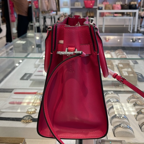 MICHAEL KORS HAMILTON MEDIUM SATCHEL 
 COLOR: Electric Pink 
NWT - Picture 6 of 16